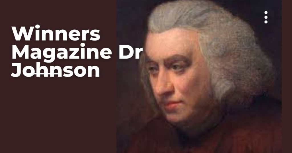 Winners Magazine Dr Johnson 