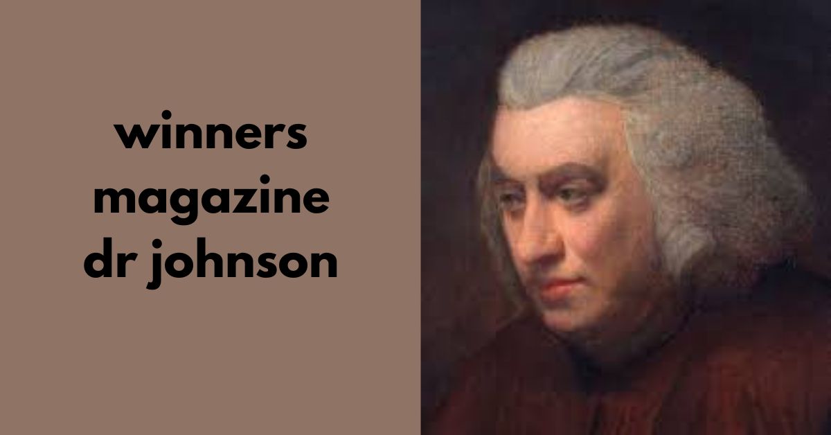 Winners Magazine Dr Johnson