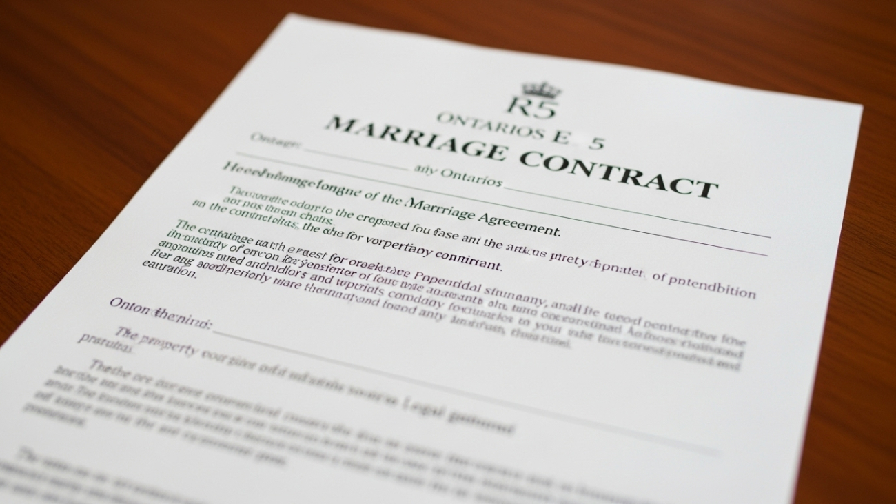 Marriage Contract in Ontario